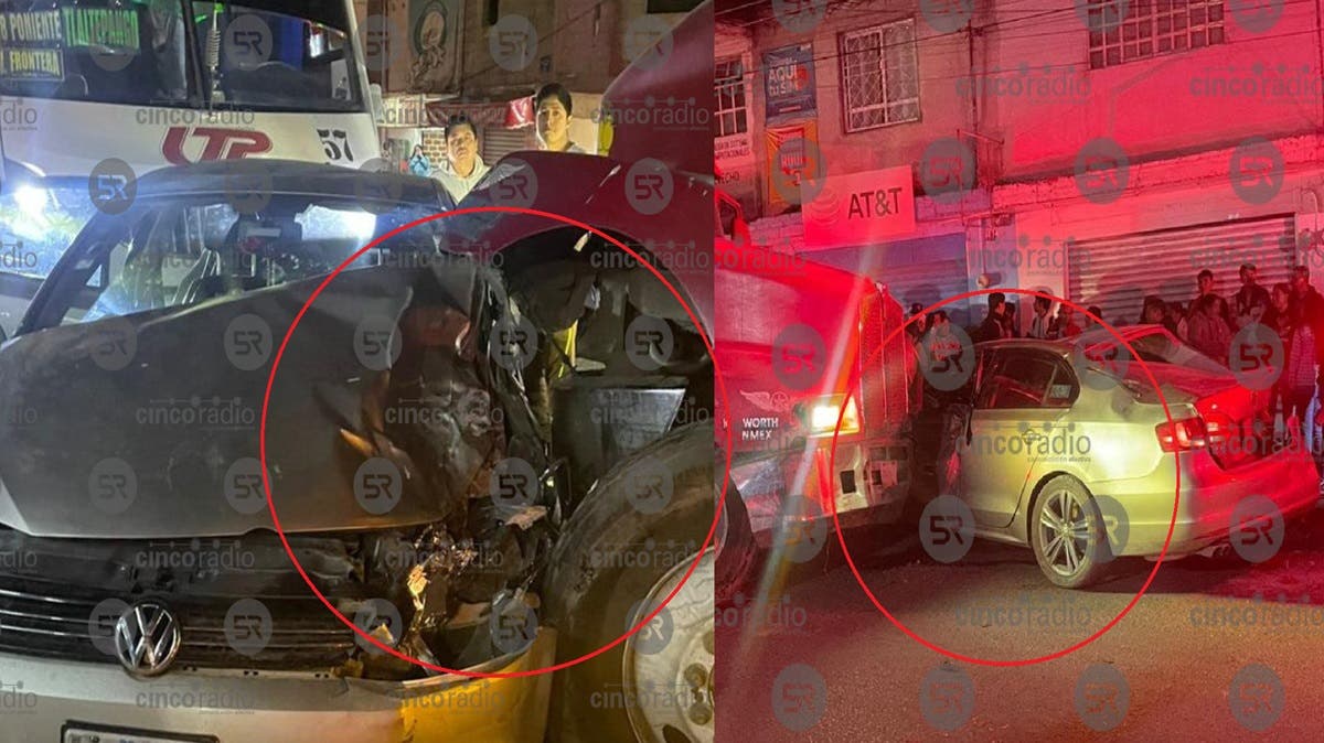 Torton provoca choque múltiple en la 5 Norte; vecinos retienen al conductor