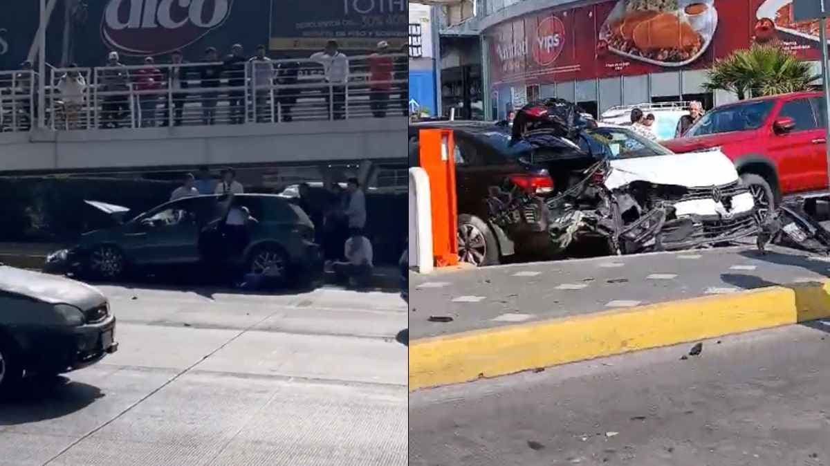 Fallece una persona y varios resultan heridos en choque múltiple sobre la Vía Atlixcáyotl; conductor responsable huyó