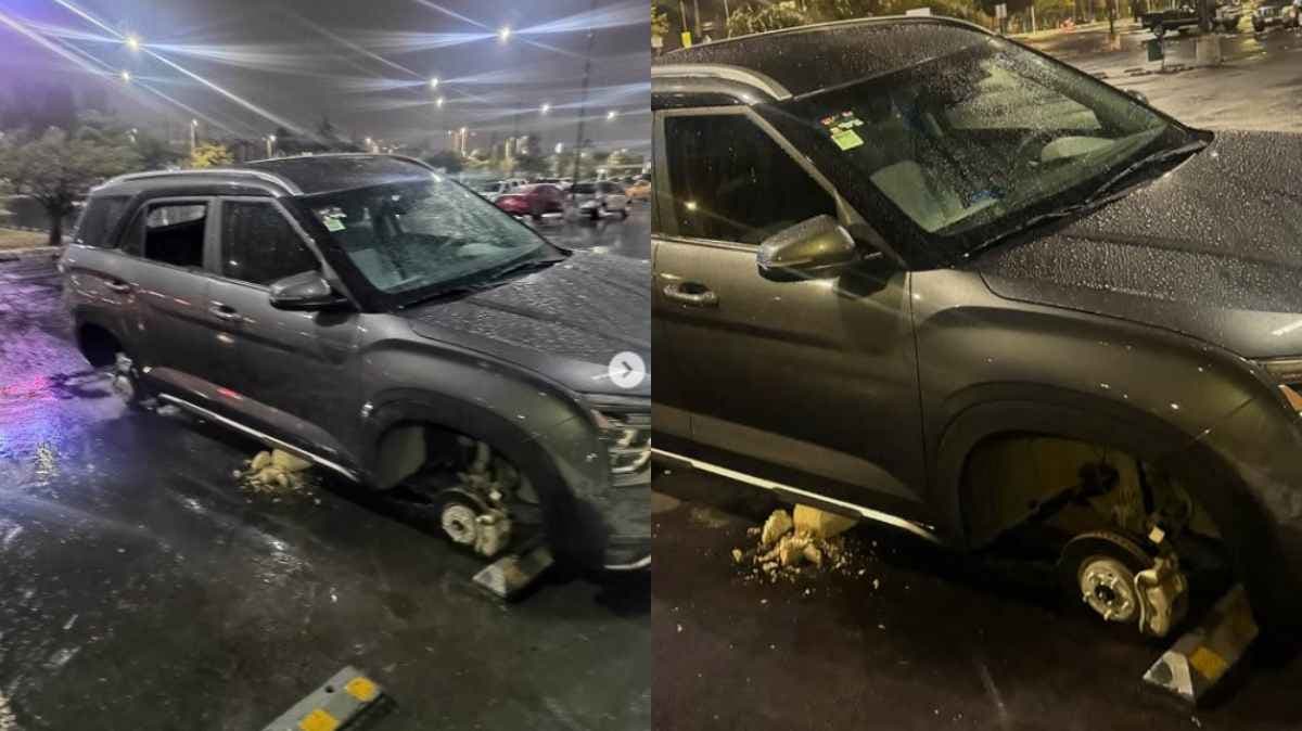 Denuncian robo de autopartes en Walmart Ciudad Judicial, Puebla; usuaria alerta sobre inseguridad en el estacionamiento