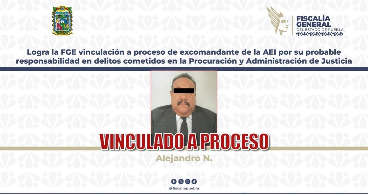 Excomandante de la AEI, seguirá preso por desaparición e intimidación armada; Fiscalía de Puebla logra vinculación a proceso