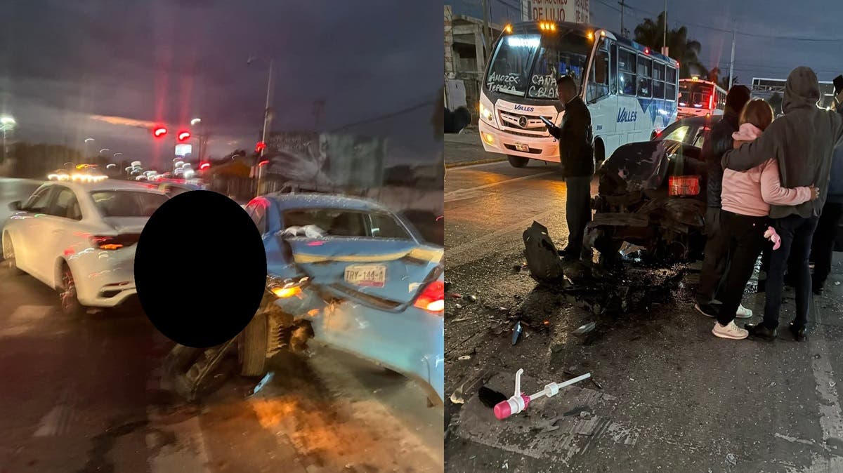 Domingo de caos en Puebla: conductor en estado inconveniente provoca carambola frente a Bimbo