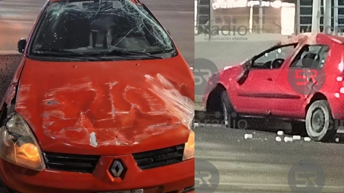 Otra vez la Vía Atlixcáyotl: auto queda destrozado tras volcadura frente a Vía San Ángel y conductor desaparece