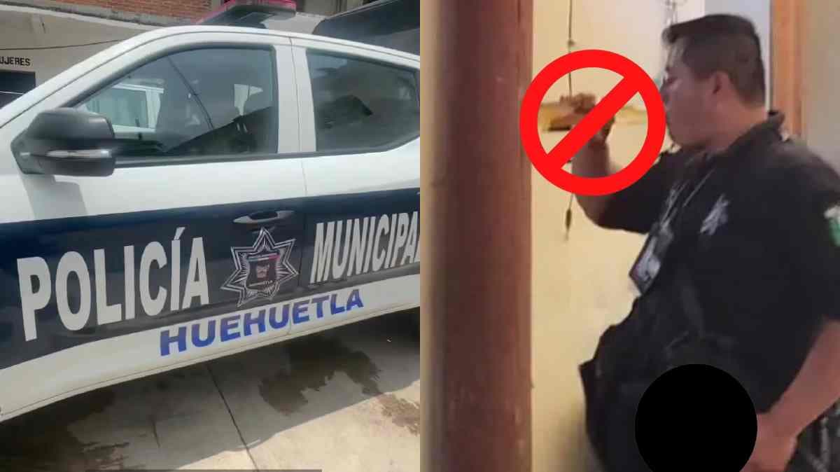 Indignación en Huehuetla: Policía es captado consumiendo alcohol durante su turno de vigilancia
