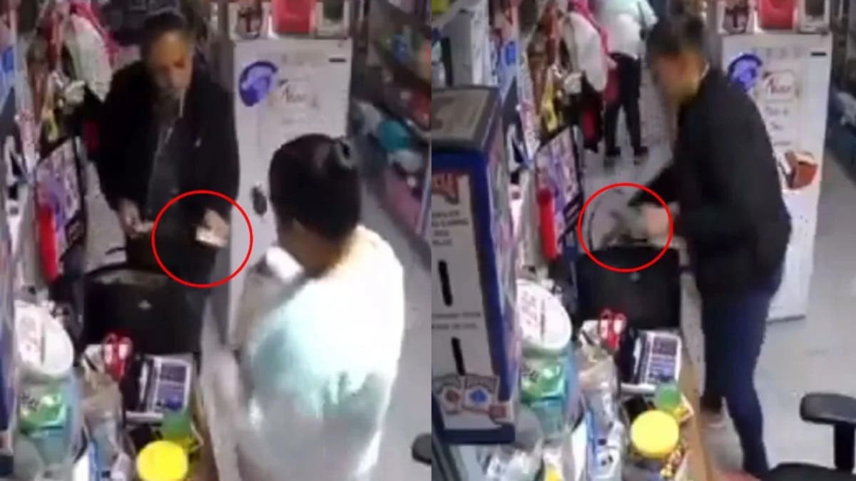 VIDEO: Roba la cartera de una cajera y paga sus compras con el mismo dinero