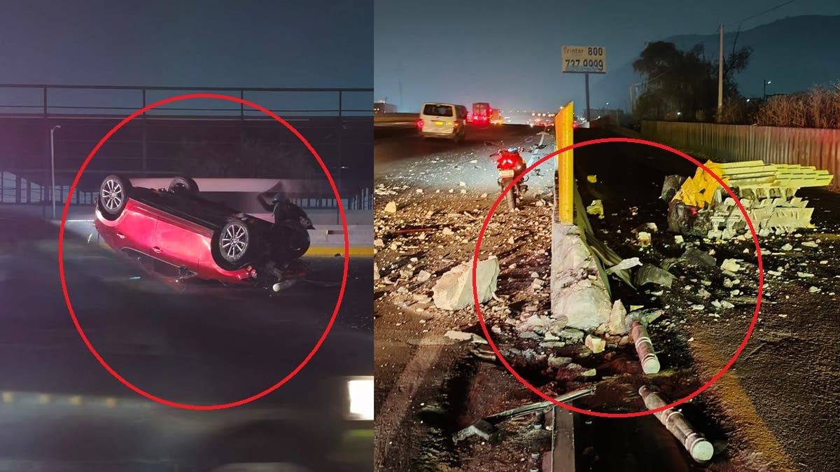 Fuerte accidente en la autopista México–Puebla: volcadura provoca caos vial rumbo a la CDMX