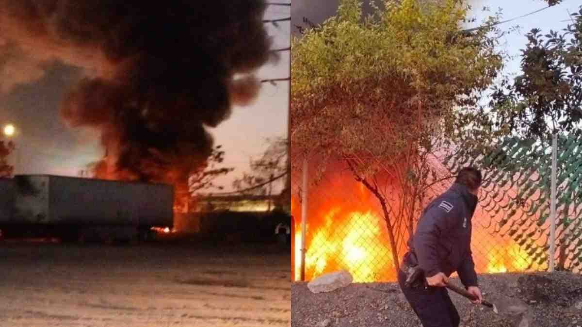Incendio en centro de reciclaje provoca intensa movilización y reduce visibilidad en Periférico de Puebla