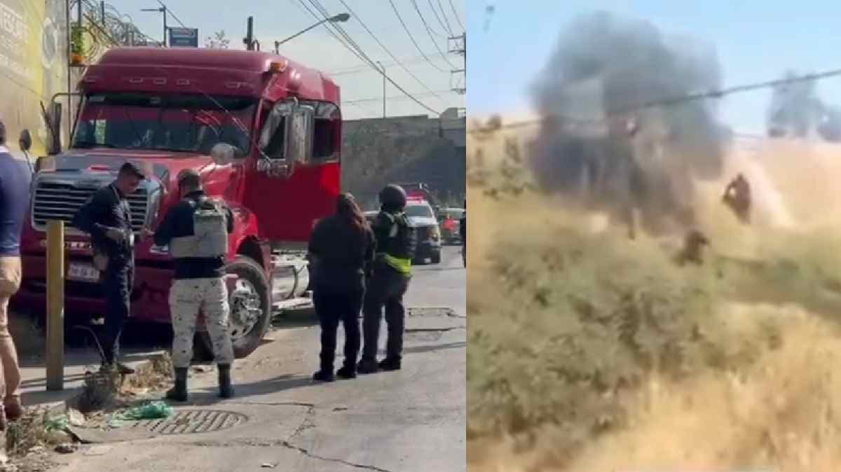 Persecución en la México-Puebla termina con aseguramiento de tráiler robado y detención de un sospechoso