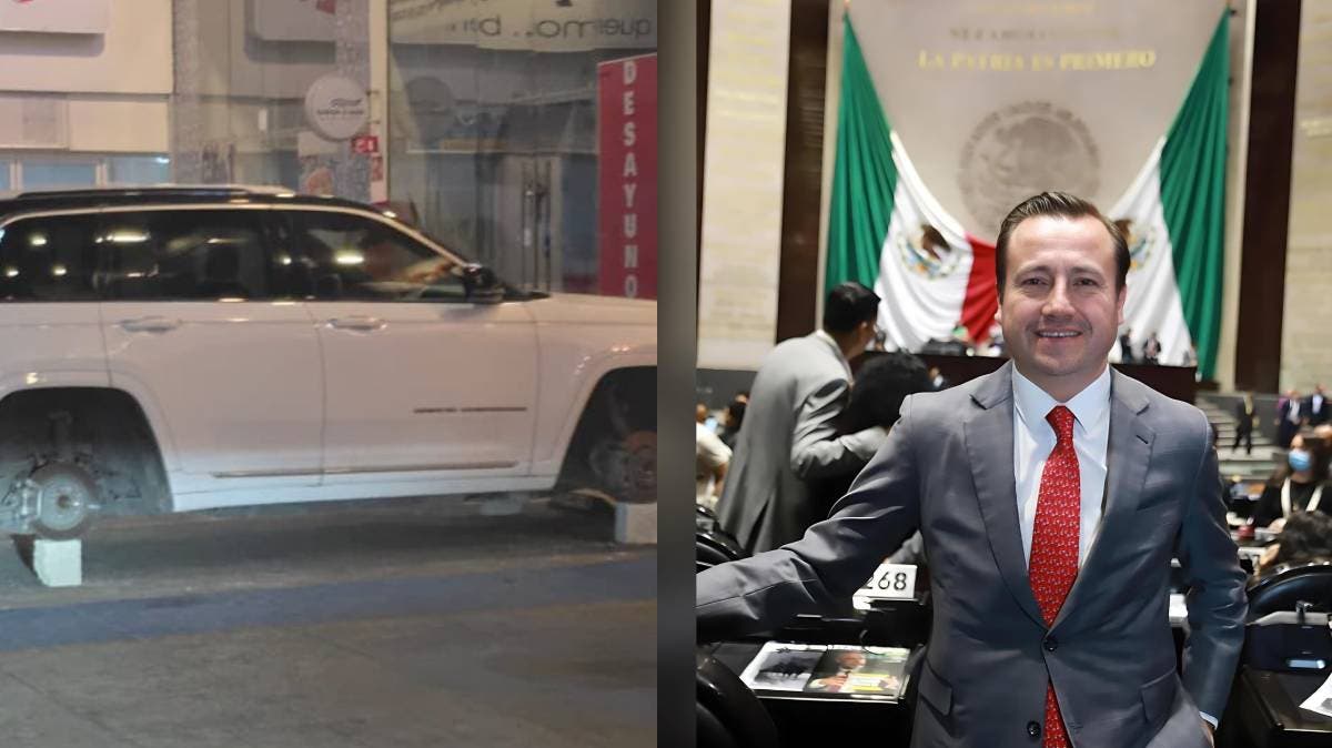 “Disfruta lo votado”: roban llantas a Jeep de Nacho Mier Jr en Plaza Ventura, Puebla