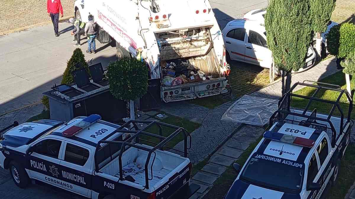 Hallan restos humanos dentro de un contenedor de basura en Misiones de San Francisco, Coronango