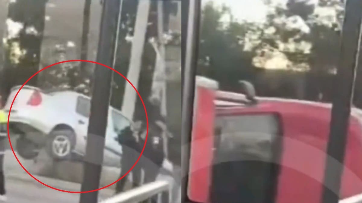 VIDEO Caos vial por fuerte choque en el Periférico Ecológico de Puebla