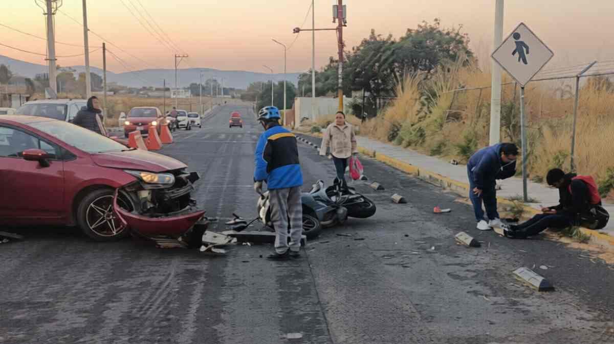 Accidente en Atlixco deja motociclista lesionado frente a la BUAP: precaución en las calles