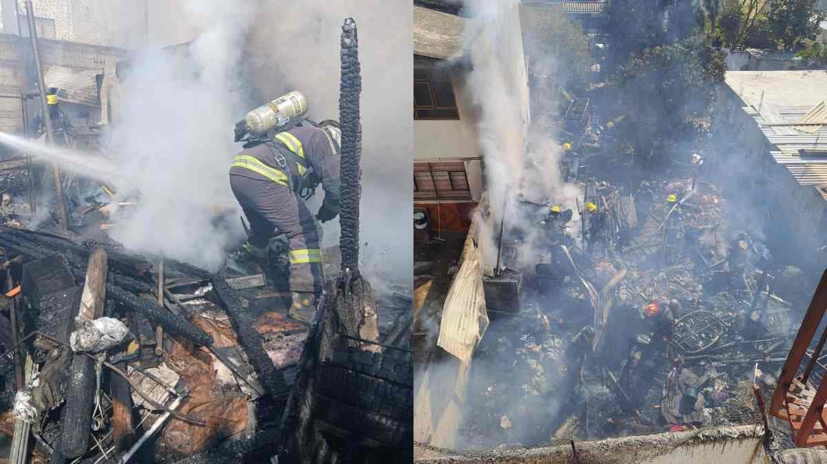 Se registra incendio en Puebla; un hombre de la tercera edad muere en la colonia Guadalupe Hidalgo