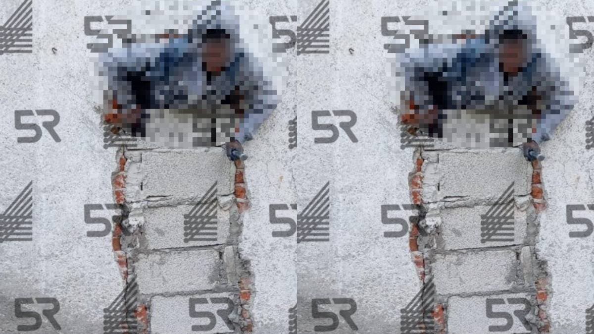 Ladrón queda atrapado 6 horas en agujero tras intento de robo en Puebla