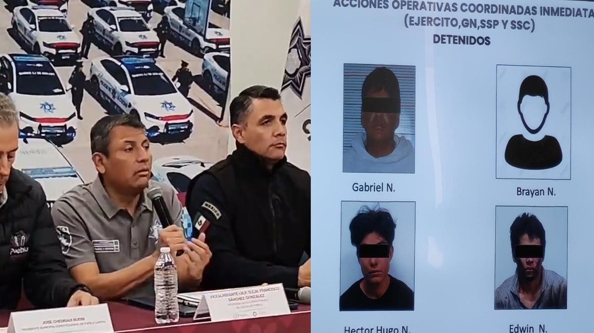 En tiempo récord, autoridades presentan a los detenidos por el ataque en Sala de Despecho, Angelópolis