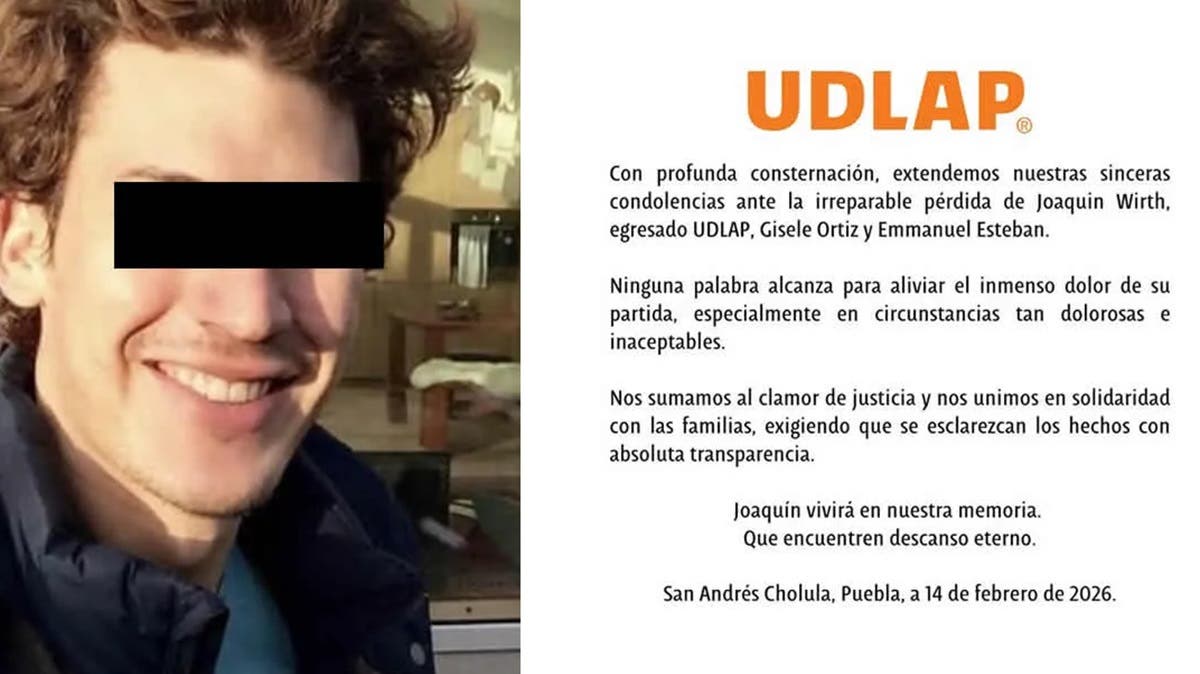 UDLAP lamenta muerte de su egresado Joaquín Wirth tras ataque en Sala de Despecho