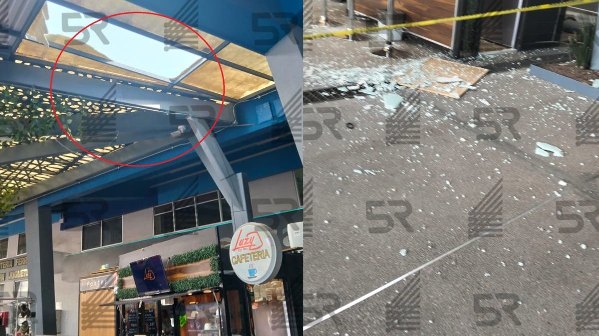 Se desploma techo de Plaza Vía San Sebastián y deja al menos un herido