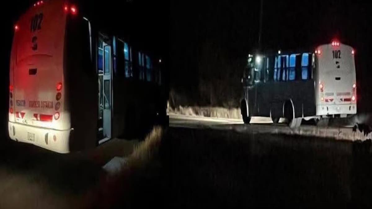 Misterio en carretera: hallan autobús encendido y vacío; activan búsqueda de pasajeros y chofer