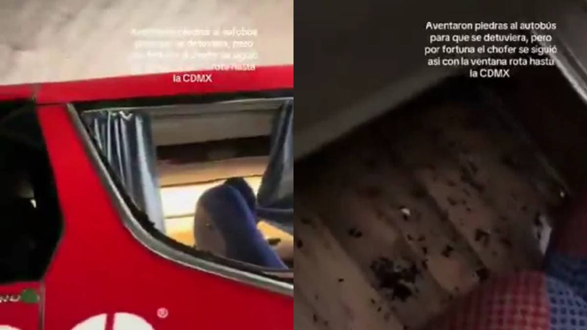 Ataque en la México–Puebla: autobús ADO es apedreado en plena ruta nocturna