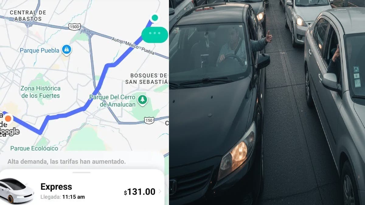 Uber y Didi disparan tarifas en Puebla tras megaparo del transporte público: usuarios pagan hasta el doble