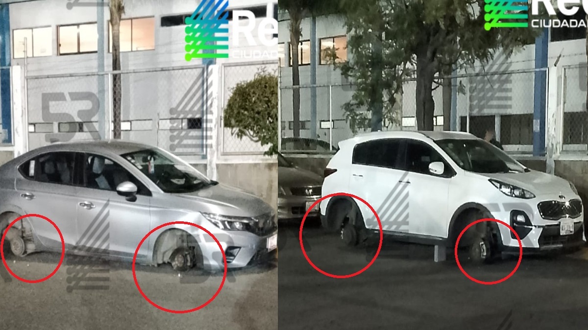 Otra vez desvalijan autos en Puebla: roban llantas afuera de parque industrial y crece la indignación