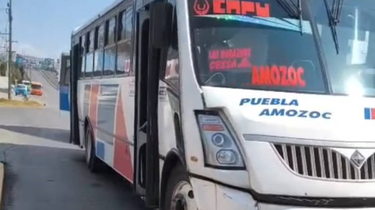 Violencia en transporte público de Puebla: asaltan ruta Puebla-Amozoc y dan balazo a pasajero en Amalucan