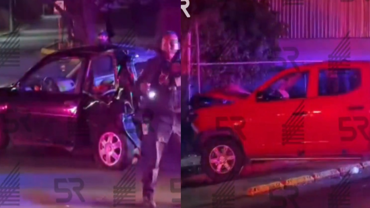 Ebrio choca su camioneta contra un Chevy en Puebla y deja varios heridos