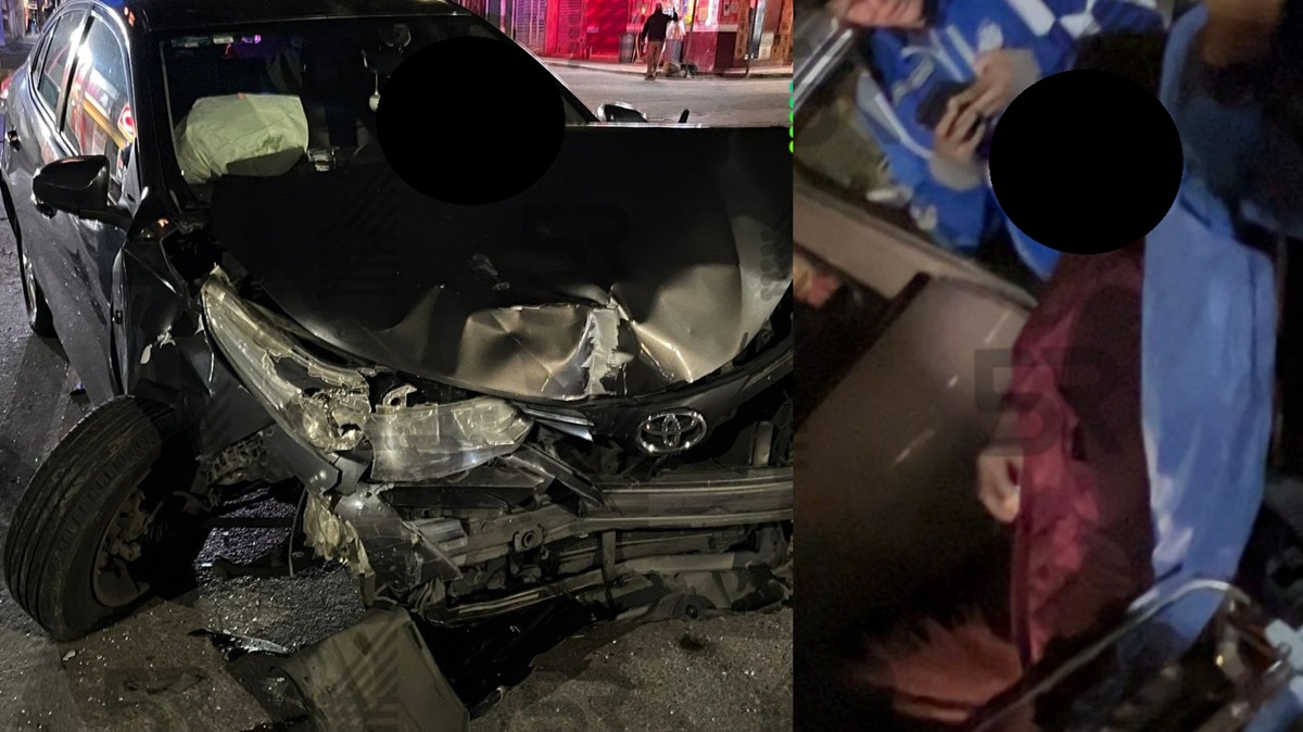 Fuerte choque en Los Héroes de Puebla: mujer resulta lesionada y responsables huyen
