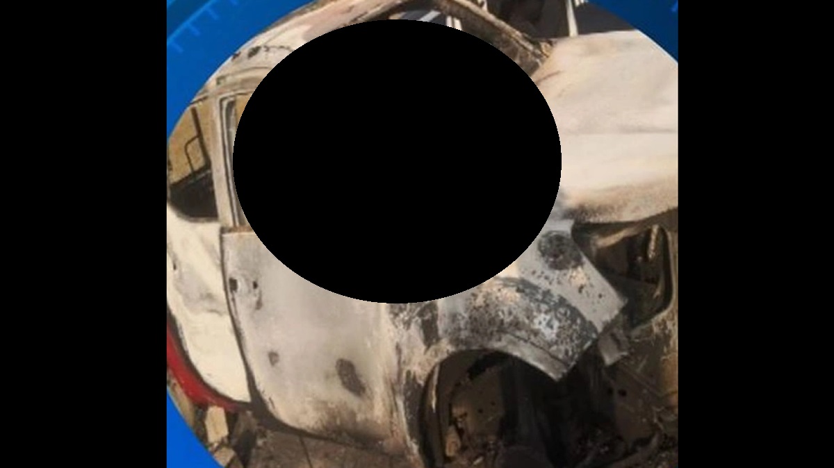 Hallan camioneta calcinada con reporte de robo en Puebla