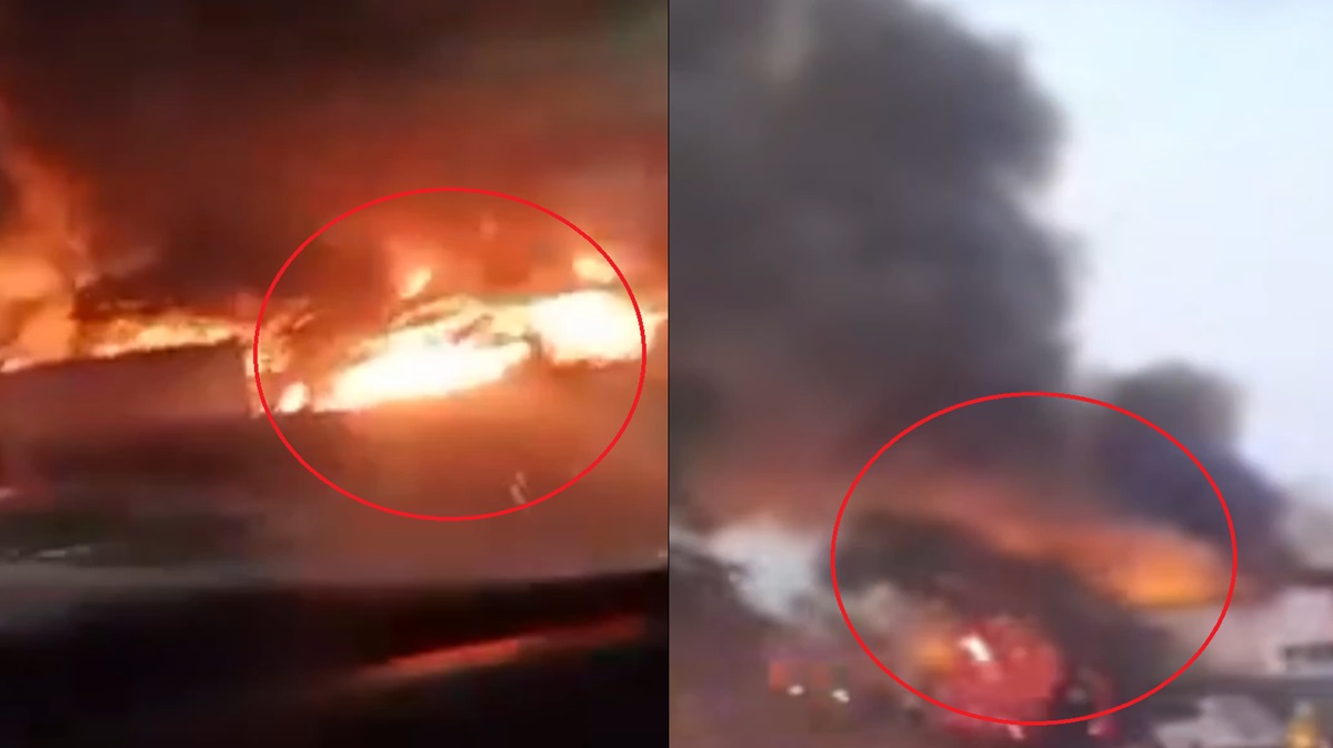 URGENTE: fuerte incendio en Puebla cerca de gasolinera en Misiones de San Francisco