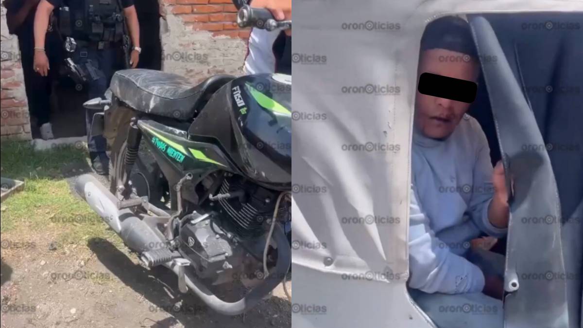 Vecinos frustran robo de motocicleta y entregan a ladrones a la policía en Coronango; se resguardaban en inmueble