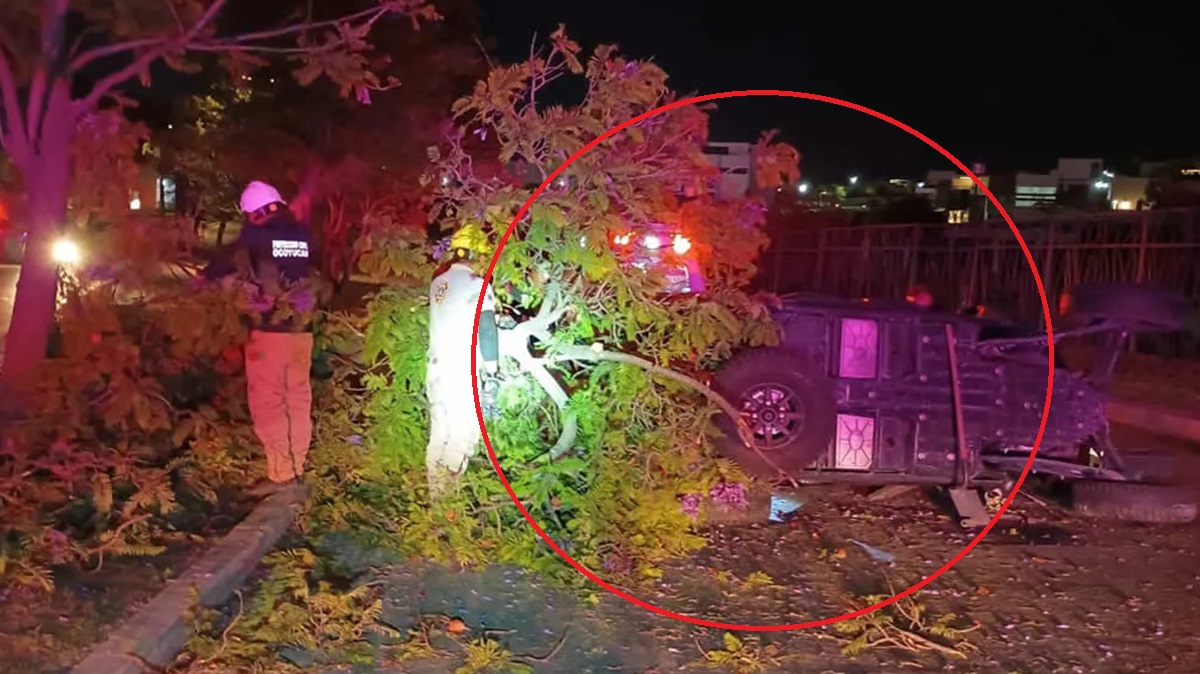 Choque en Lomas de Angelópolis: conductor de RZR se impacta, vuelca y deja a su acompañante lesionada