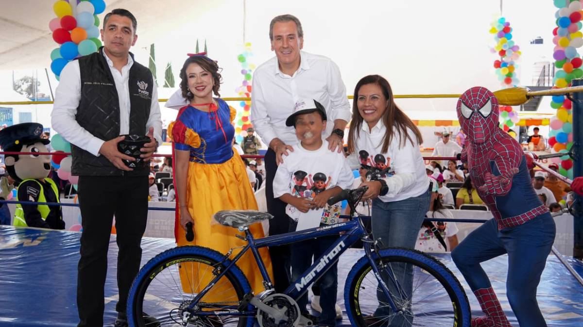 Entre patrullas y juegos: así celebró Puebla a la niñez dentro de la policía