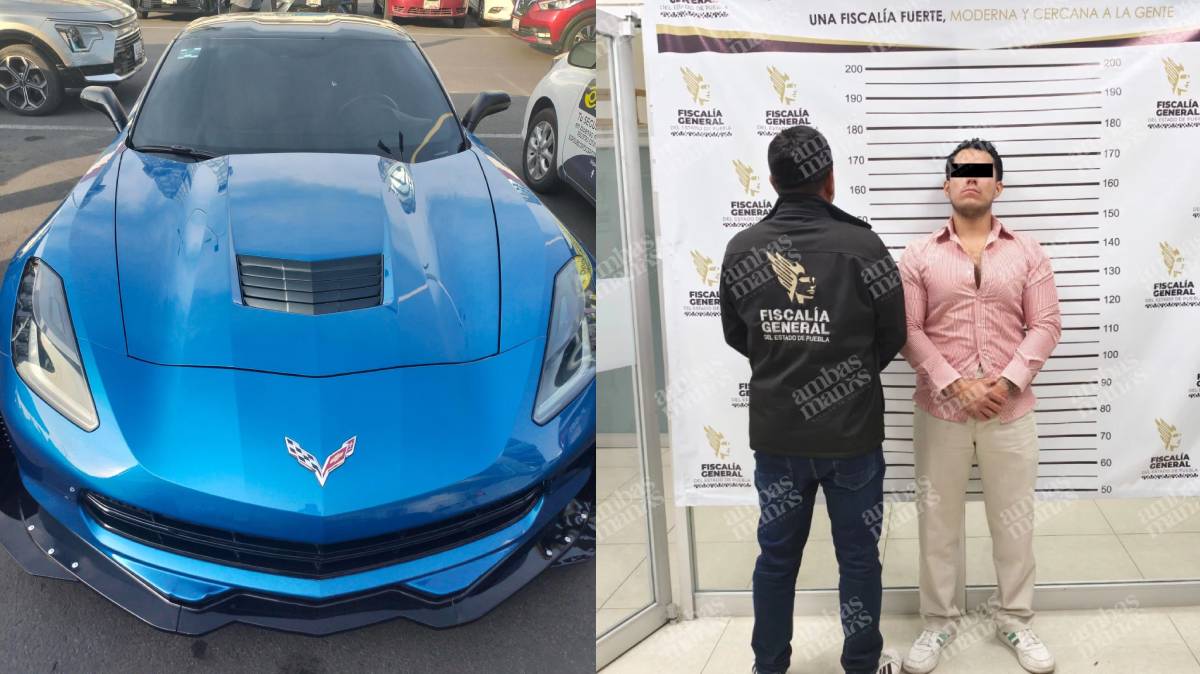 Fiscalía Puebla detiene a dentista con Corvette robado en Texas