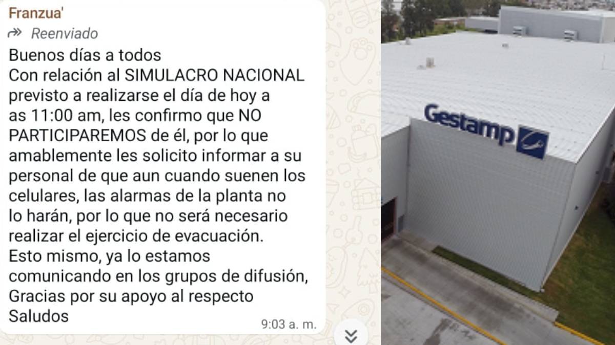 Señalan a Gestamp en Puebla por no sumarse al Simulacro Nacional 2026; trabajadores quedan sin protocolo ante sismos