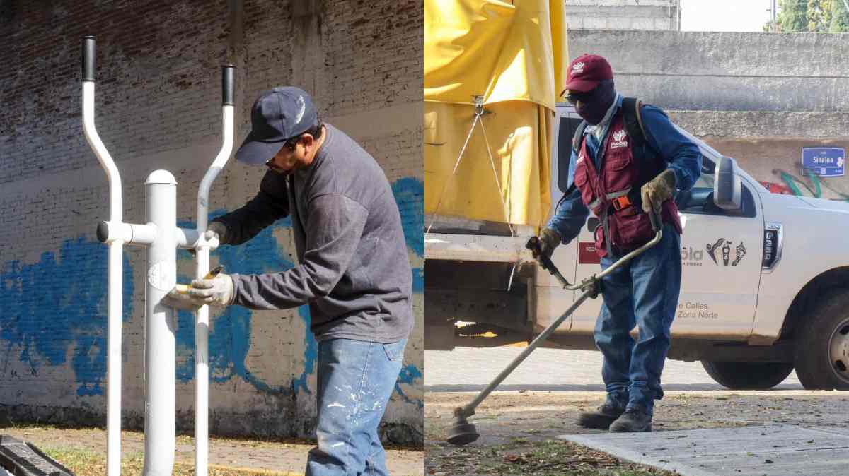 Refuerzan poda y chapeo en parques y áreas verdes de Puebla capital