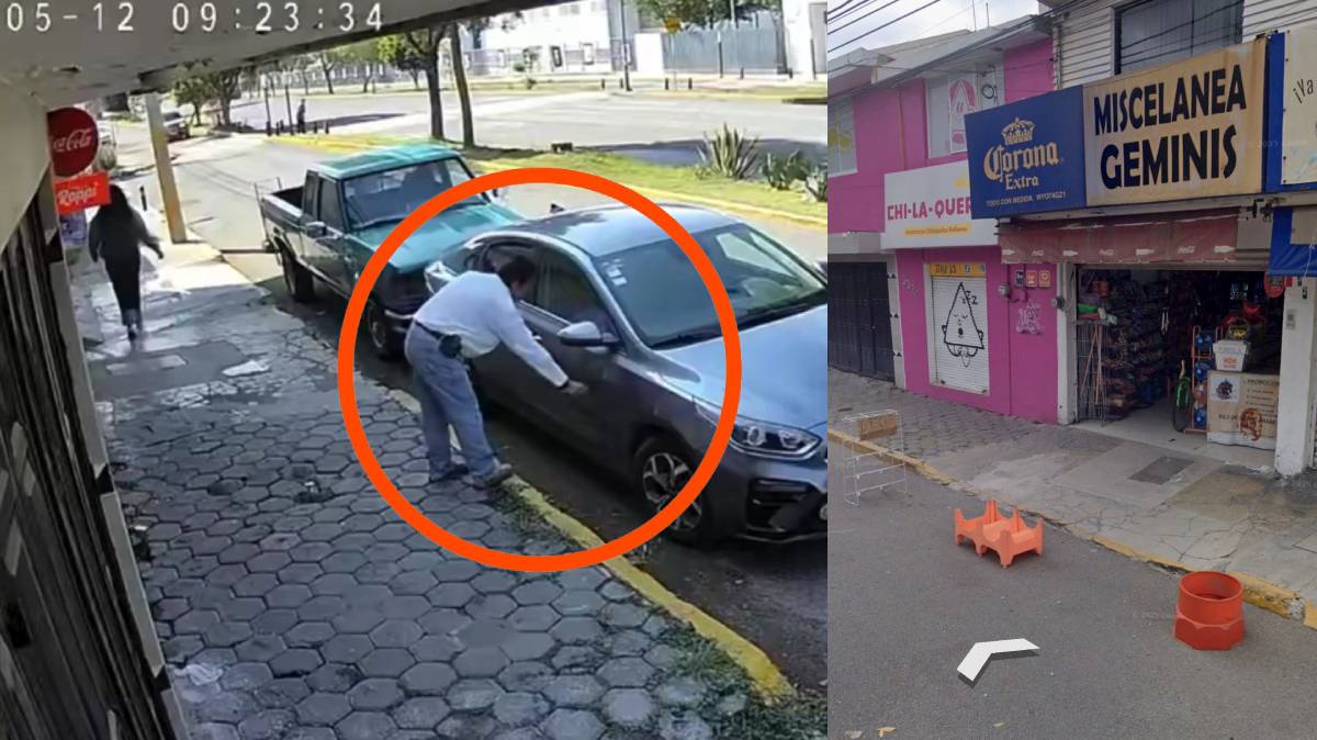 Dueño de Miscelánea Géminis raya carro y aparta calle en Ciudad Universitaria
