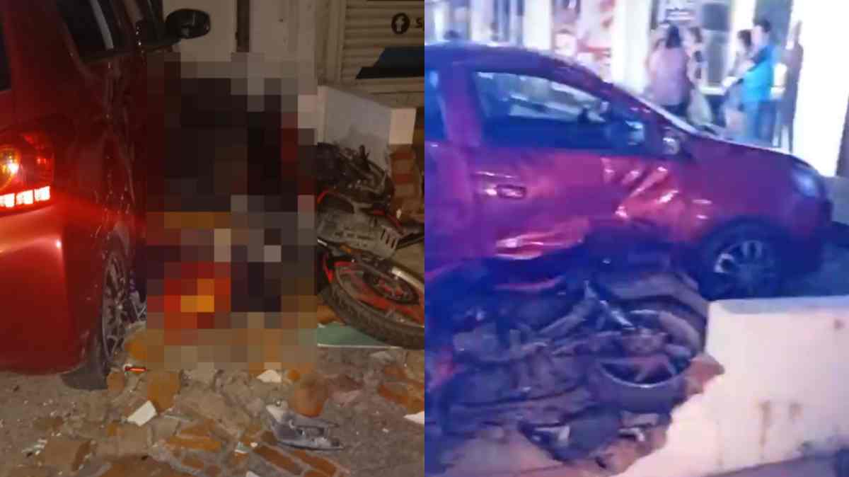 Fatal accidente en la 11 Sur: motociclista pierde la vida tras impactarse contra un automóvil y una barda