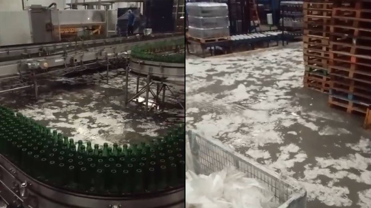 Fuerte lluvia en Puebla alcanza línea de producción de Pepsi; trabajadores reportan ingreso de agua a la planta