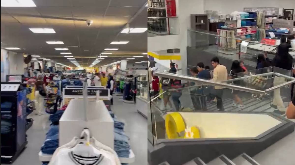 Coppel 18 de Noviembre evacuado: lluvia convierte tienda en cascada en Puebla