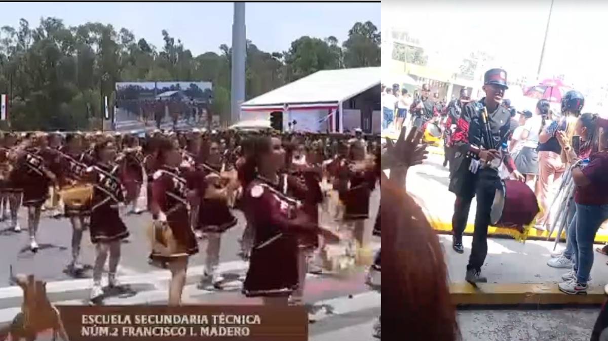 Banda de guerra de Técnica Num. 2 Fco. I Madero queda fuera del desfile del 5 de mayo en Puebla y desata reclamos de padres