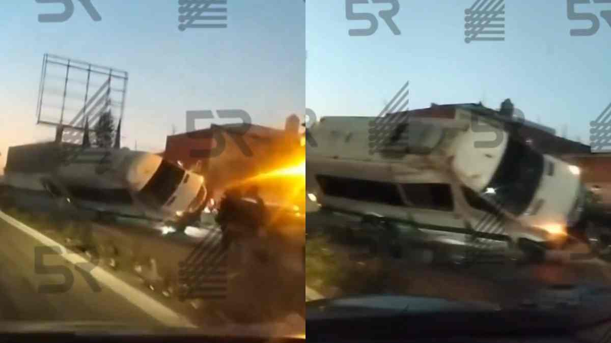 Volcadura paraliza acceso al Estadio Cuauhtémoc: camioneta de personal bloquea la México-Puebla