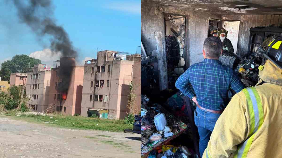 Incendio consume departamento en San Martín Texmelucan; reportan pérdida total en unidad habitacional Buenavista