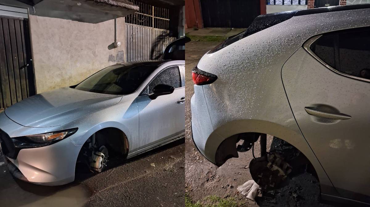 Santa Mago Puebla: roban dos llantas de auto en pl