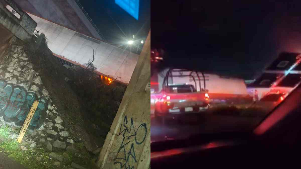 Tráiler pierde el control y termina fuera de la autopista México-Puebla a la altura de San Felipe Hueyotlipan