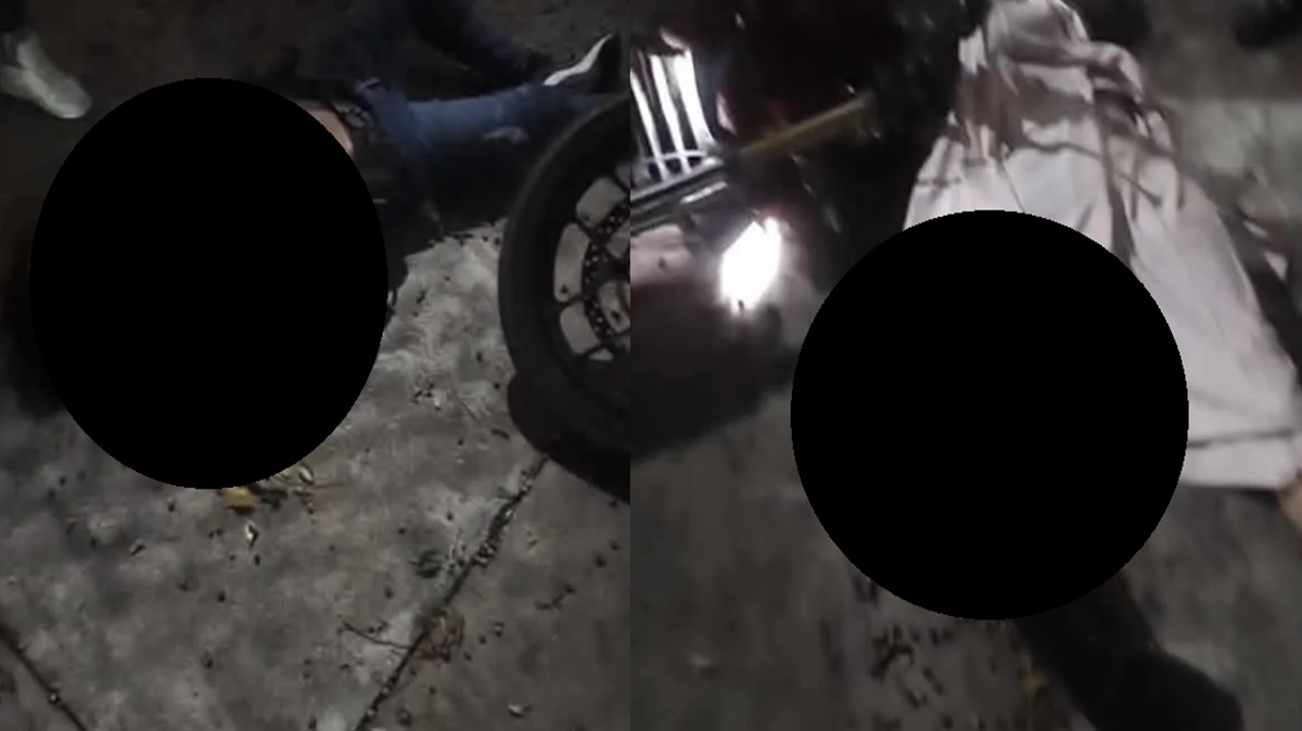 Derrapan en la 11 Sur: pareja de motociclistas se debate entre la vida y la muerte