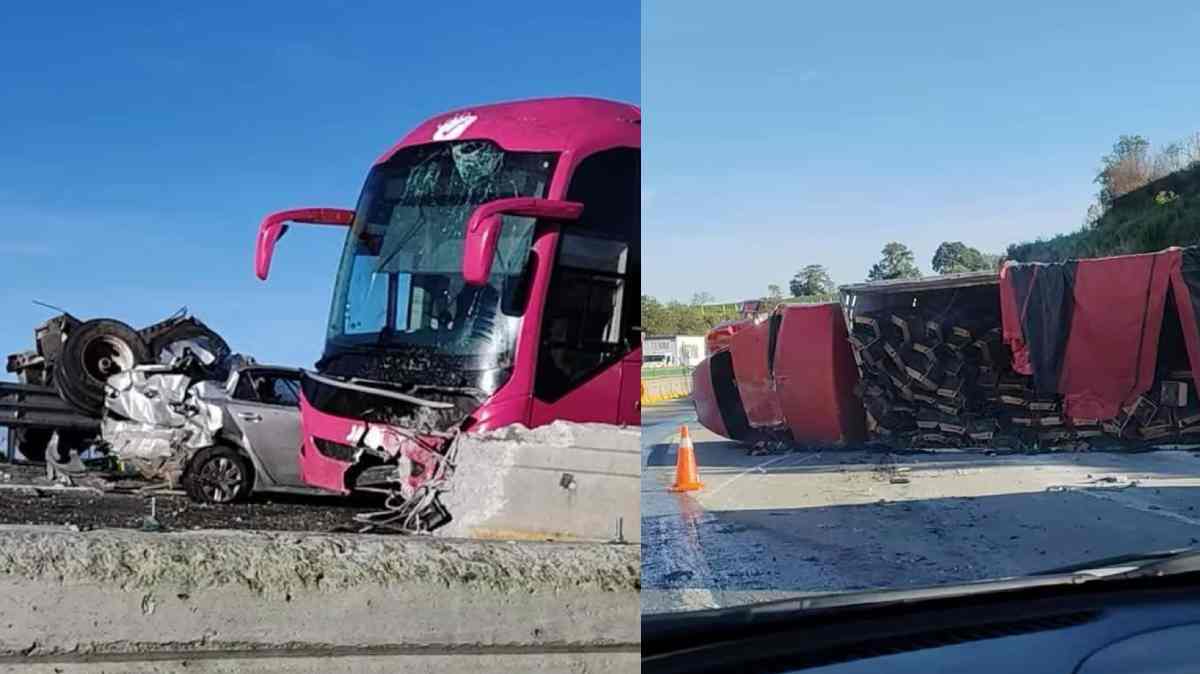 Fatal accidente en la México-Puebla: choque múltiple deja un muerto y provoca cierre total hacia Puebla