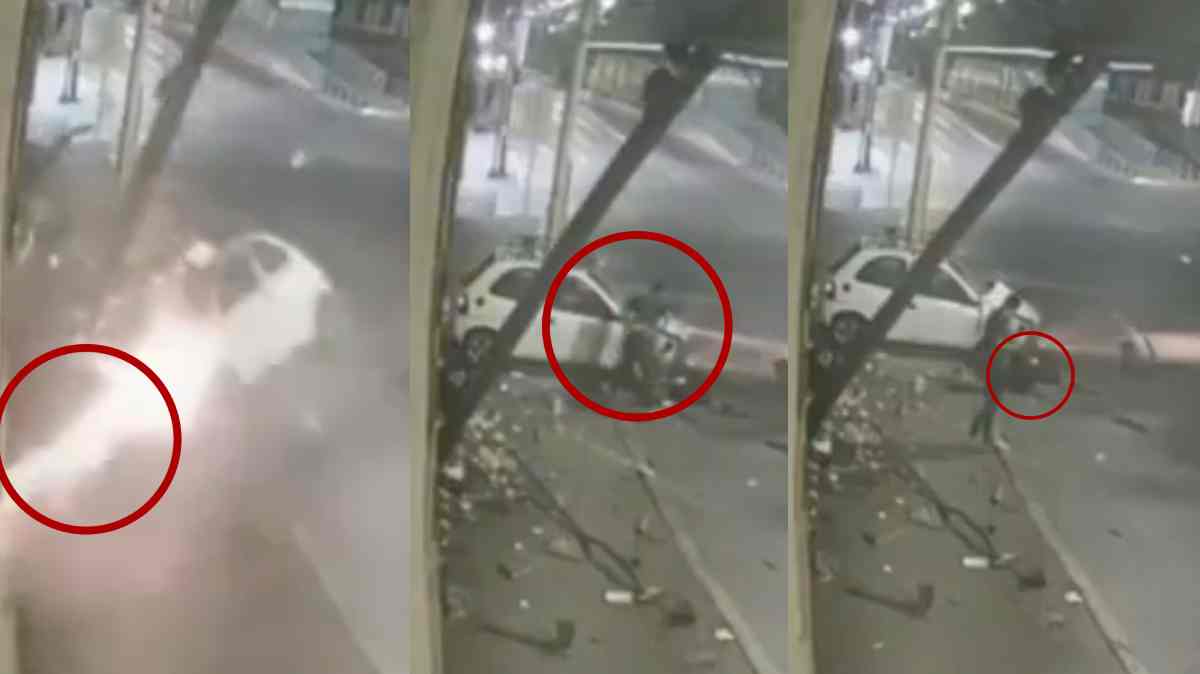 VIDEO: Conductor sale expulsado de un Chevy tras brutal choque en la 11 Norte; se levanta y se va caminando