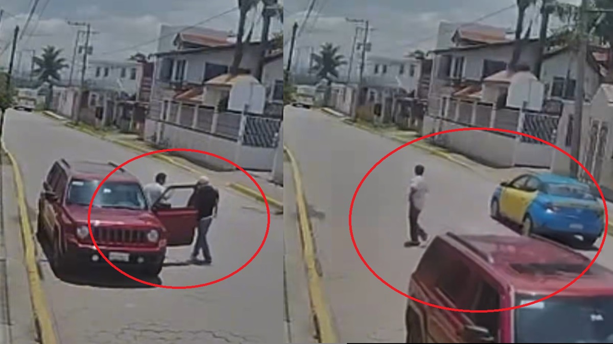 VIDEO: Violento robo de camioneta en Puebla: víctima intentó perseguir al delincuente en un taxi