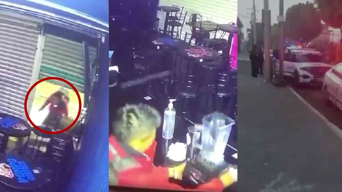 Roba un bar en Puebla durante la madrugada; cámaras lo captan y termina detenido antes de escapar