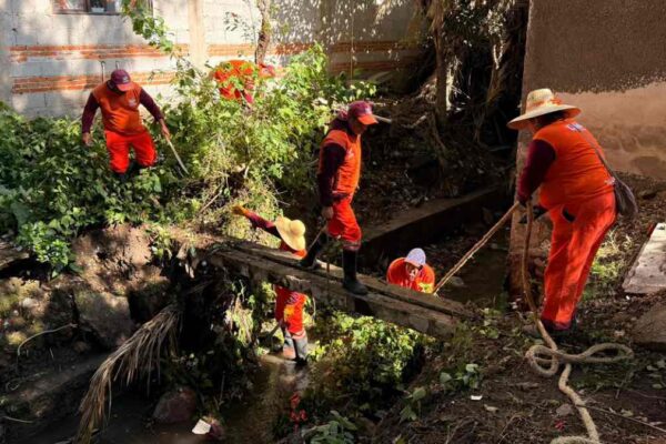 Atienden barranca en Romero Vargas para prevenir inundaciones durante temporada de lluvias